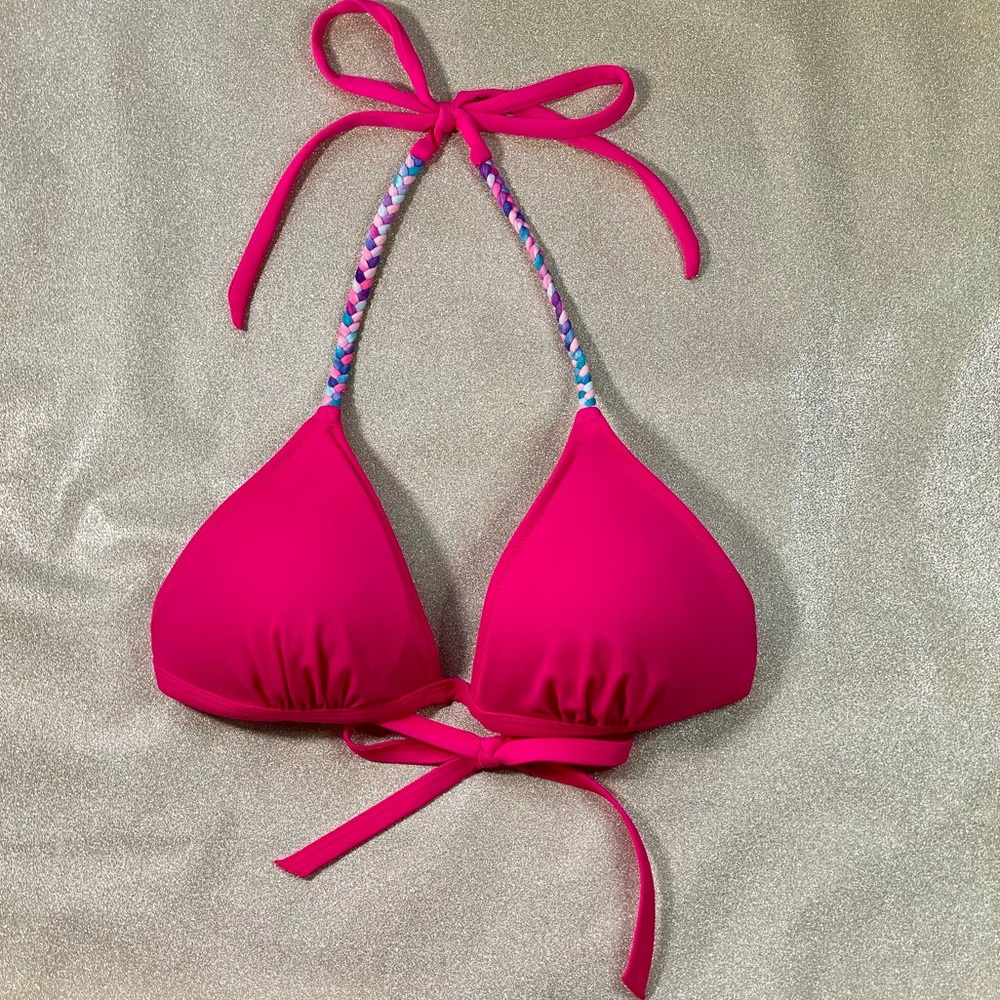 VERY RARE!  VS Push up triangle top with colorful braiding on straps!!